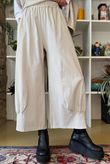 Bennie Quirky Barrel Pant Calico Pin Stripe